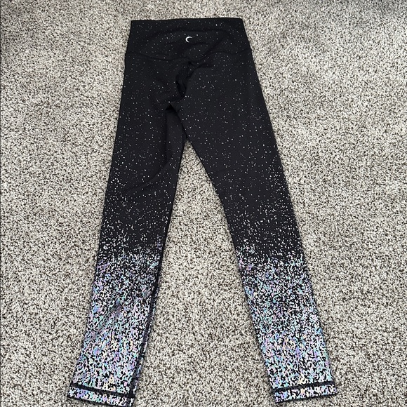Zyia Luxe Black and Silver Sparkle Leggings - Picture 6 of 6